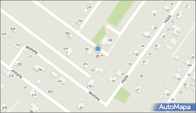 Rybnik, Niedobczycka, 85j, mapa Rybnika