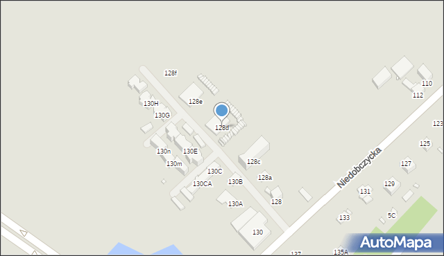 Rybnik, Niedobczycka, 128d, mapa Rybnika
