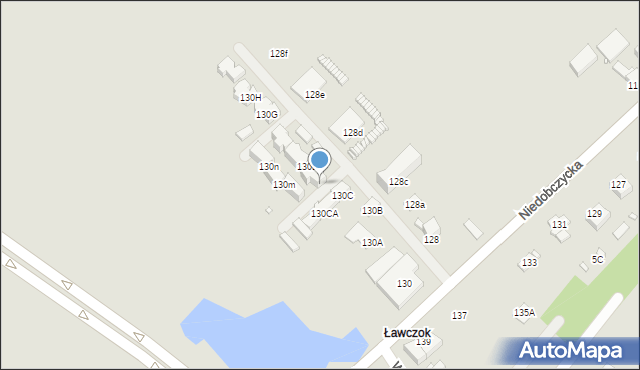 Rybnik, Niedobczycka, 130D, mapa Rybnika