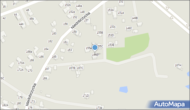 Rybnik, Niedobczycka, 155D, mapa Rybnika