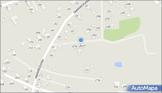 Rybnik, Niedobczycka, 167C, mapa Rybnika