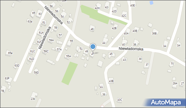 Rybnik, Niewiadomska, 47, mapa Rybnika