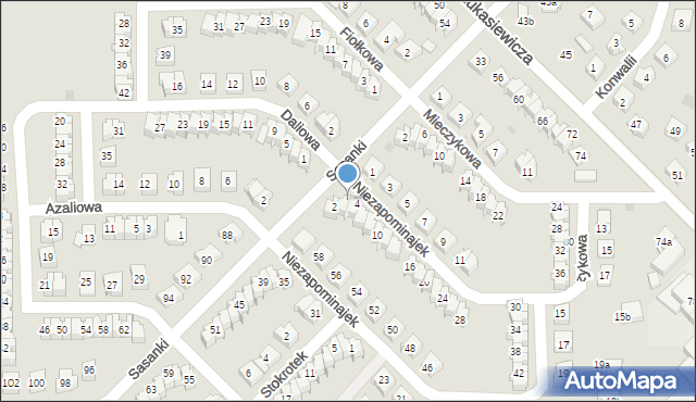 Rzeszów, Niezapominajek, 2a, mapa Rzeszów