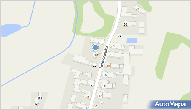 Ścinawa Mała, Niemodlińska, 11a, mapa Ścinawa Mała