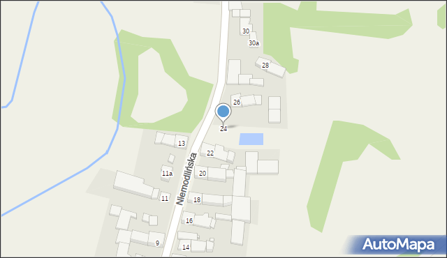 Ścinawa Mała, Niemodlińska, 24, mapa Ścinawa Mała