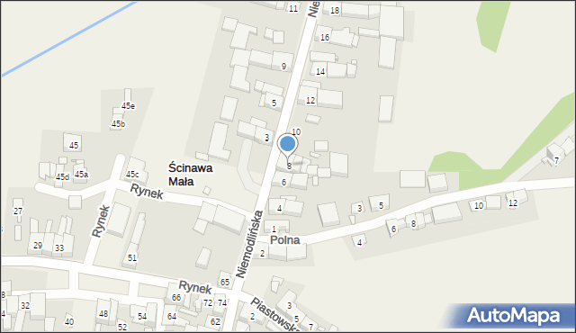 Ścinawa Mała, Niemodlińska, 8, mapa Ścinawa Mała