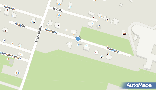 Serock, Niemena Czesława, 8, mapa Serock