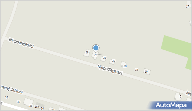 Serock, Niepodległości, 26, mapa Serock