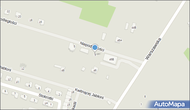 Serock, Niepodległości, 3, mapa Serock