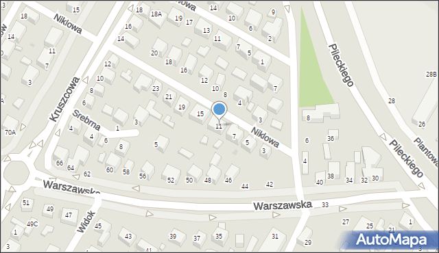 Siedlce, Niklowa, 11, mapa Siedlce