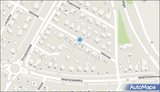 Siedlce, Niklowa, 17, mapa Siedlce