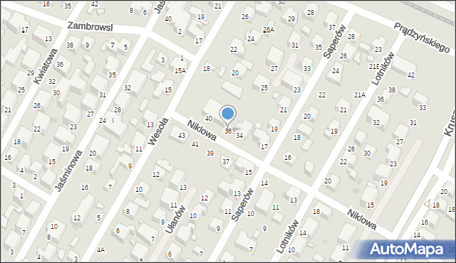 Siedlce, Niklowa, 36, mapa Siedlce
