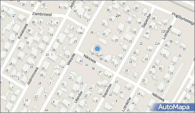 Siedlce, Niklowa, 38, mapa Siedlce