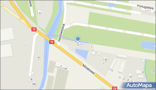 Siedliska, Niedźwiedzia, 1, mapa Siedliska