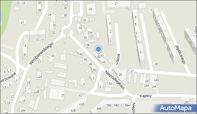 Siemianowice Śląskie, Niepodległości, 41, mapa Siemianowice Śląskie