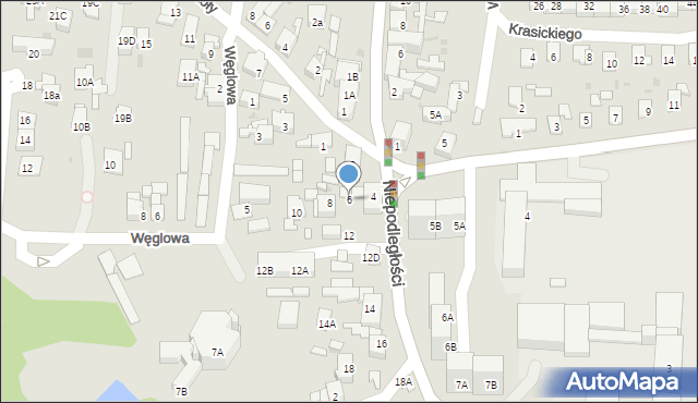 Siemianowice Śląskie, Niepodległości, 6, mapa Siemianowice Śląskie