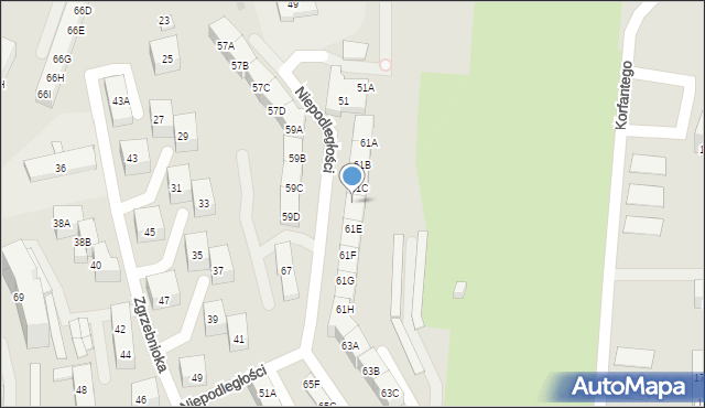 Siemianowice Śląskie, Niepodległości, 61D, mapa Siemianowice Śląskie