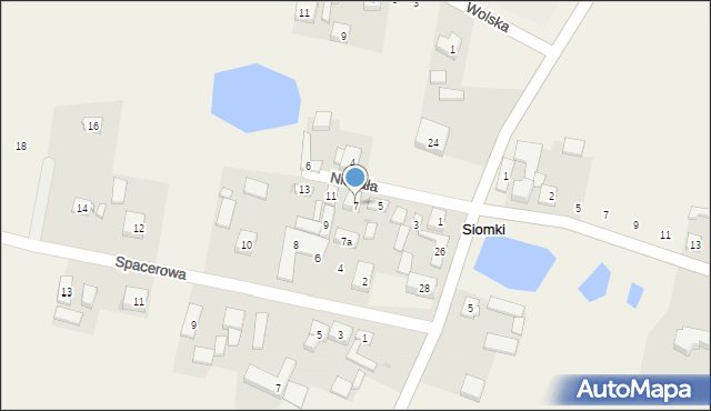 Siomki, Niecała, 7, mapa Siomki