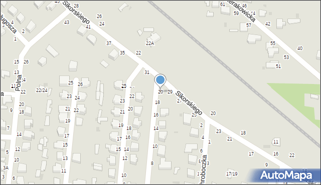 Skierniewice, Niecała, 20, mapa Skierniewic