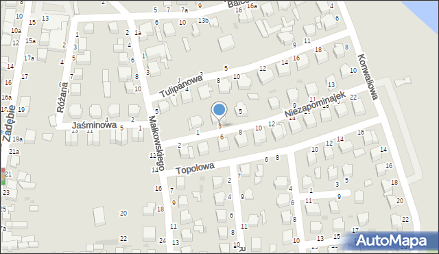 Skierniewice, Niezapominajek, 3, mapa Skierniewic