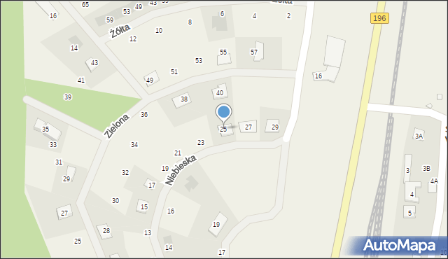 Sława Wielkopolska, Niebieska, 25, mapa Sława Wielkopolska