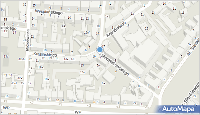 Słupsk, Niedziałkowskiego Mieczysława, 4, mapa Słupska