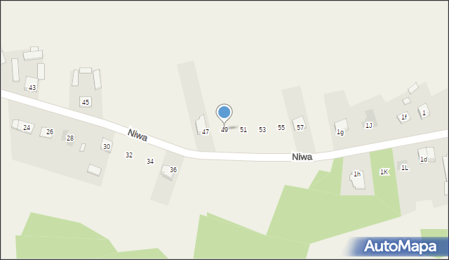Śmietanki, Niwa, 49, mapa Śmietanki