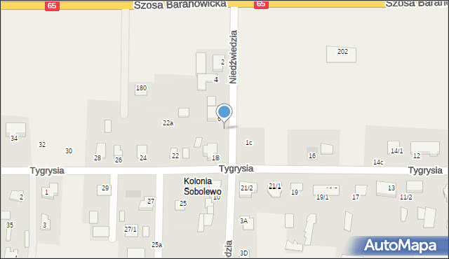 Sobolewo, Niedźwiedzia, 8, mapa Sobolewo