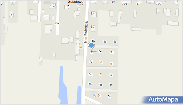 Sobolewo, Niedźwiedzia, 5f, mapa Sobolewo