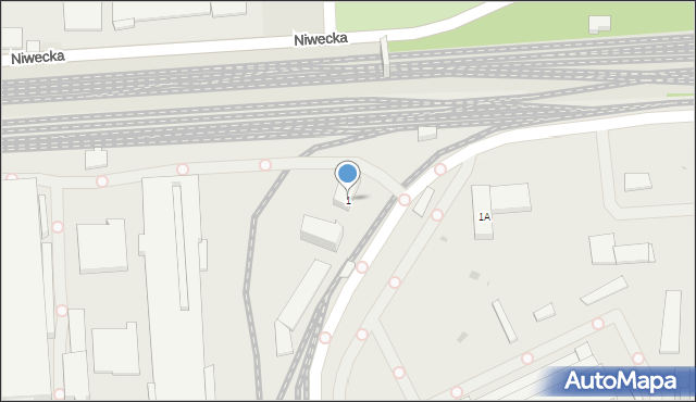 Sosnowiec, Niwecka, 1, mapa Sosnowca