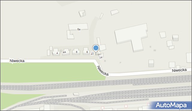 Sosnowiec, Niwecka, 12, mapa Sosnowca