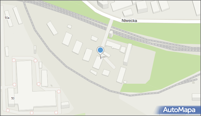 Sosnowiec, Niwecka, 3, mapa Sosnowca