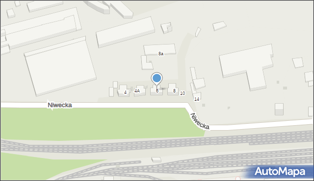 Sosnowiec, Niwecka, 6, mapa Sosnowca