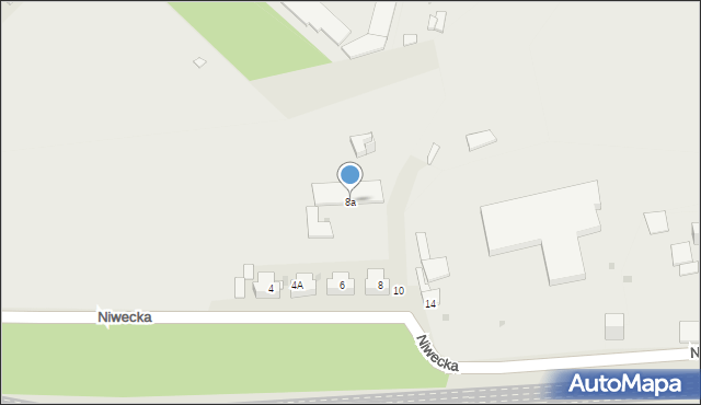 Sosnowiec, Niwecka, 8a, mapa Sosnowca