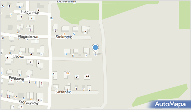 Sosnowiec, Niezapominajek, 9, mapa Sosnowca