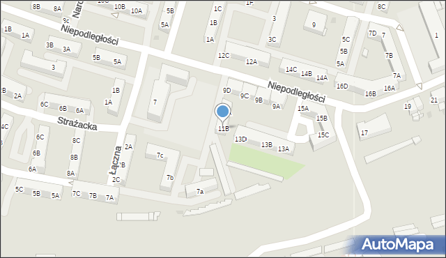 Sosnowiec, Niepodległości, 11B, mapa Sosnowca