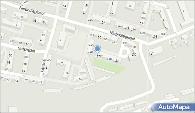 Sosnowiec, Niepodległości, 13D, mapa Sosnowca