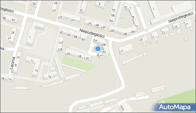 Sosnowiec, Niepodległości, 15D, mapa Sosnowca