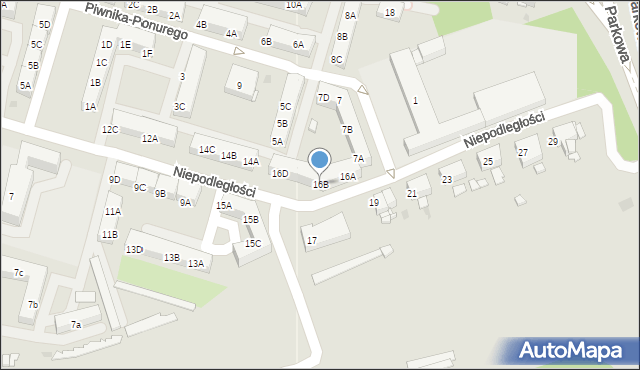 Sosnowiec, Niepodległości, 16B, mapa Sosnowca
