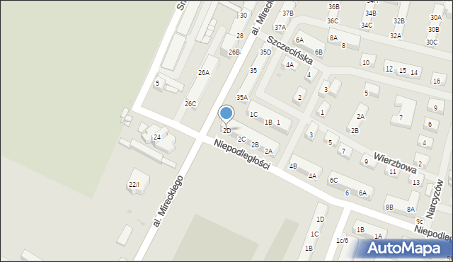 Sosnowiec, Niepodległości, 2D, mapa Sosnowca