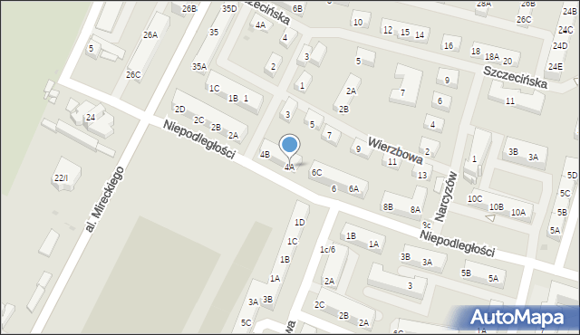 Sosnowiec, Niepodległości, 4A, mapa Sosnowca