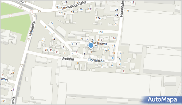 Sosnowiec, Niewielka, 3, mapa Sosnowca