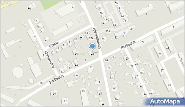 Stalowa Wola, Niezłomnych, 23, mapa Stalowa Wola