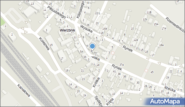 Starachowice, Niska, 2A, mapa Starachowic