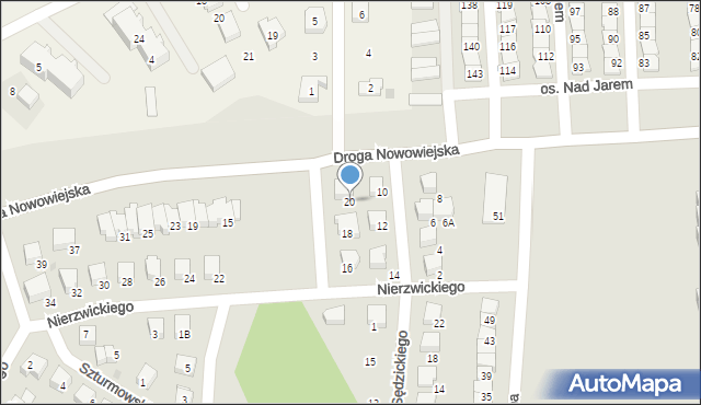 Starogard Gdański, Nierzwickiego Franciszka, 20, mapa Starogard Gdański