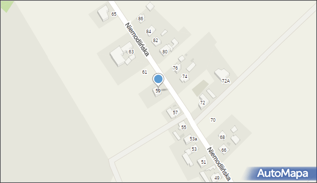 Strzeleczki, Niemodlińska, 59, mapa Strzeleczki