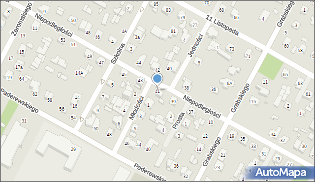 Sulejówek, Niepodległości, 41, mapa Sulejówek