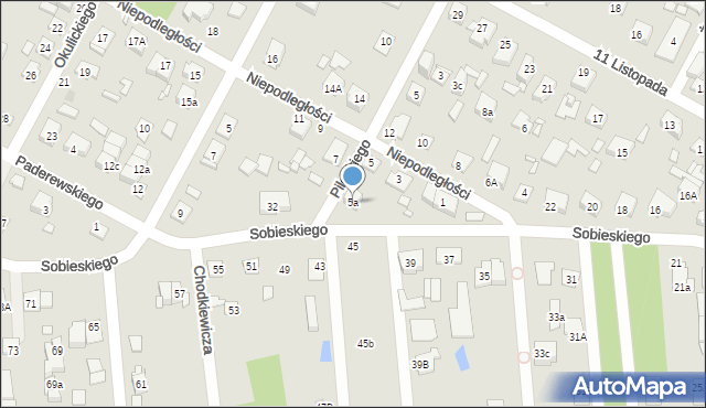 Sulejówek, Niepodległości, 5a, mapa Sulejówek