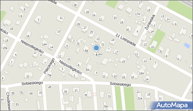 Sulejówek, Niepodległości, 6, mapa Sulejówek