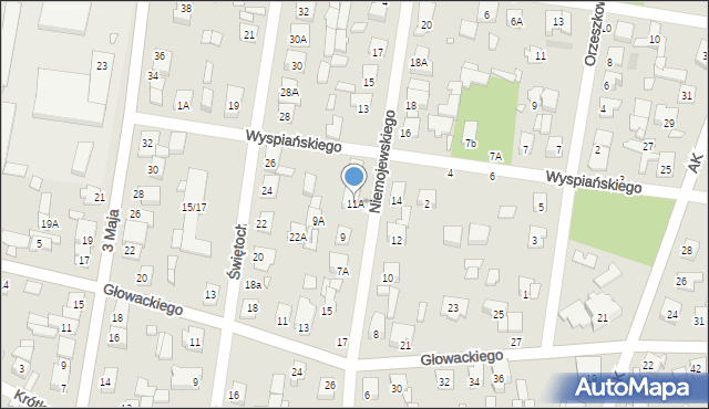 Sulejówek, Niemojewskiego, 11A, mapa Sulejówek